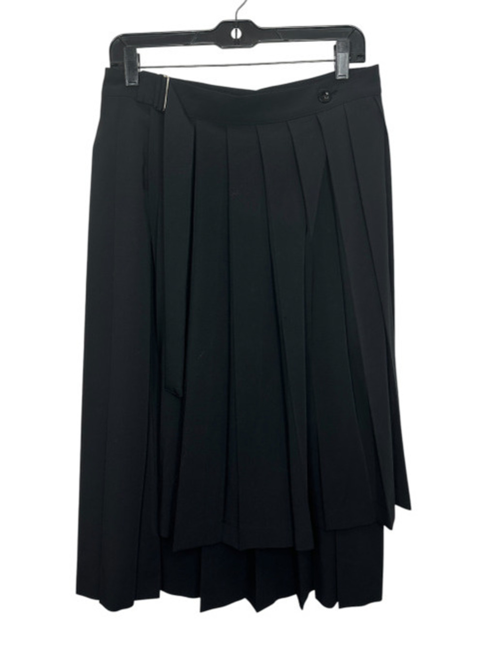 Y's Asymmetrical Pleated Wrap Skirt